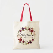 Tote Bag Marsala Bourgogne Maid of Honor Fourre-tout (Devant)