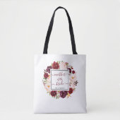 Tote Bag Marsala Bourgogne mère de la Mariage mariée (Devant)