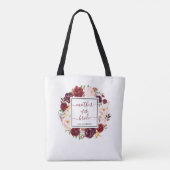 Tote Bag Marsala Bourgogne mère de la Mariage mariée (Dos)