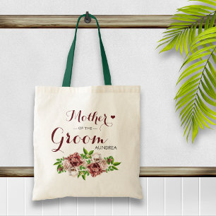 Tote Bag Marsala Rouge Floral Mère de la Salle