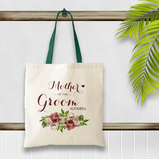 Tote Bag Marsala Rouge Floral Mère de la Salle
