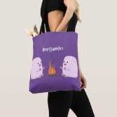 Tote Bag Marshmallows mignons roses par dessin animé sur le (De près)