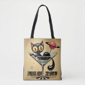 Tote Bag Martini Black Cat Futuriste Atomique Espace (Devant)
