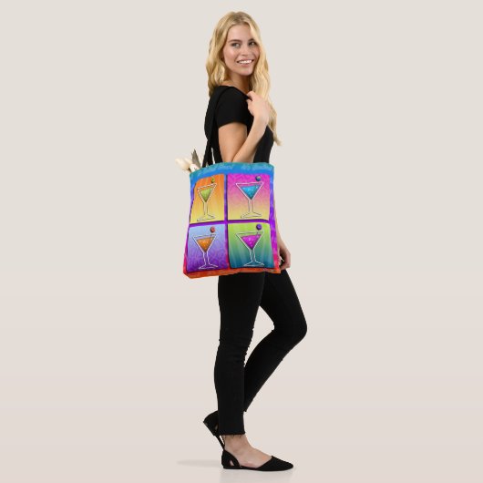 TOTE BAG MARTINI D'ART DE POP (Sur le modèle)