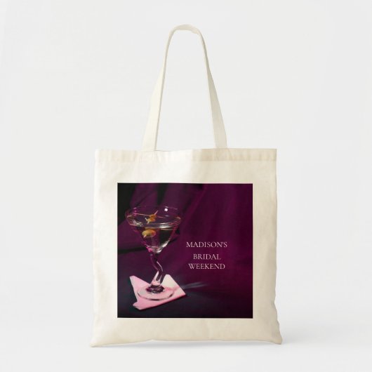 Tote Bag Martini de weekend de mariage de fête de mariage r (Devant)