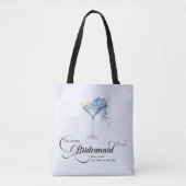 Tote Bag Martini Floral Bachelorette (Devant)