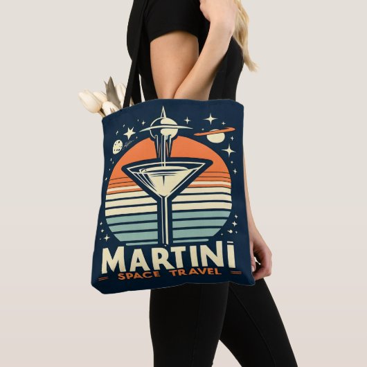 Tote Bag Martini Space Travel Lift Off Logo (De près)