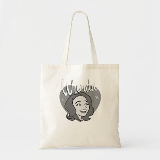 Tote Bag Marvel WandaVision Wanda Maximoff Heart Retro 60s (Devant)