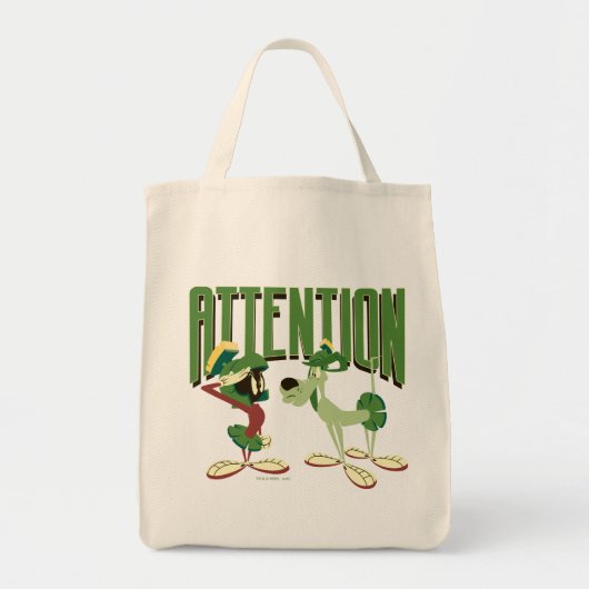 Tote Bag MARVIN THE MARTIAN™ & K-9 "Attention" (Devant)