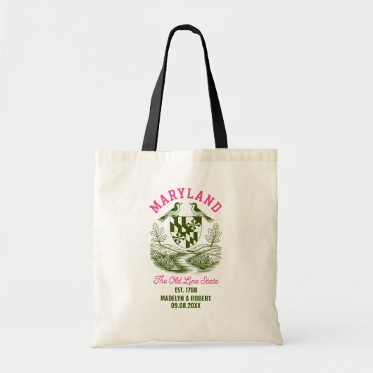 Tote Bag Maryland Wedding Welcome Bag, Destination Wedding (Devant)