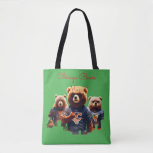 Tote Bag Mascotte des Chicago Bears Dark Forest – Football