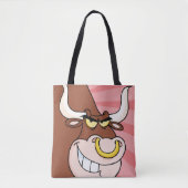 Tote Bag Mascotte en fer avec anneau de nez (Devant)