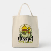 Tote Bag Masjid Personnalisable Je Viens (Dos)