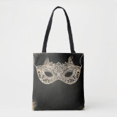 Tote Bag Masque de bal vintage vert perle (Devant)