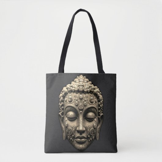 Tote Bag Masque Inspiré du Bouddhisme (Devant)