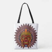 Tote Bag Masque rituel du roi guerrier tribal (Dos)