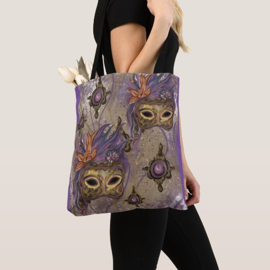 TOTE BAG MASQUERADE VENISE ART (De près)