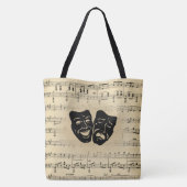 Tote Bag Masques antiques de musique et de théâtre (Dos)