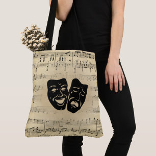 Tote Bag Masques antiques de musique et de théâtre