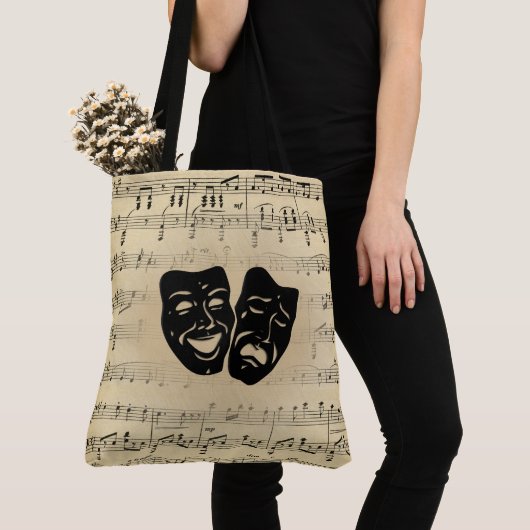 Tote Bag Masques antiques de musique et de théâtre (De près)