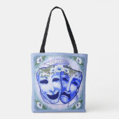 Tote Bag Masques d'acteur bleus (Dos)
