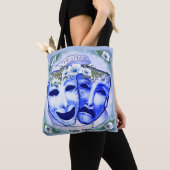 Tote Bag Masques d'acteur bleus (De près)