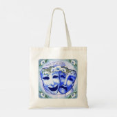 Tote Bag Masques d'acteur bleus (Dos)