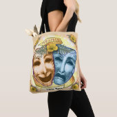 Tote Bag Masques d'acteur Blue Orange (De près)