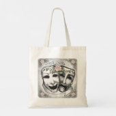 Tote Bag Masques d'acteur noir et blanc (Dos)