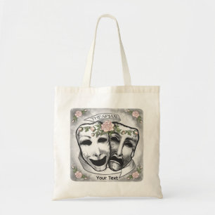 Tote Bag Masques d'acteur noir et blanc