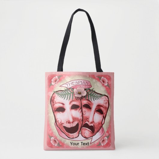 Tote Bag Masques d'acteur rouges (Devant)