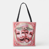 Tote Bag Masques d'acteur rouges (Dos)