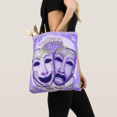 Tote Bag Masques d'acteur violets (De près)