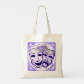 Tote Bag Masques d'acteur violets (Dos)