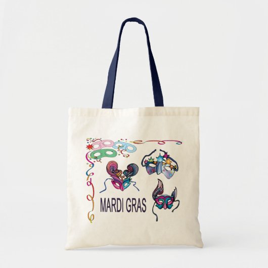 Tote Bag Masques de Mardi Gras - (Devant)