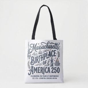 Tote Bag Massachusetts : Berceau de l'Amérique 250