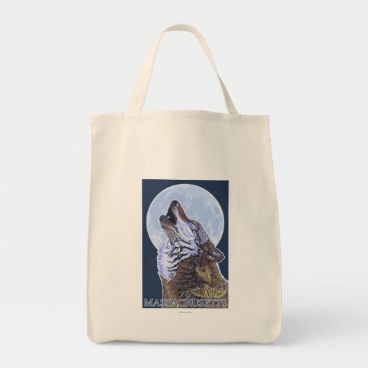 Tote Bag MassachusettsHowling Wolf (Devant)