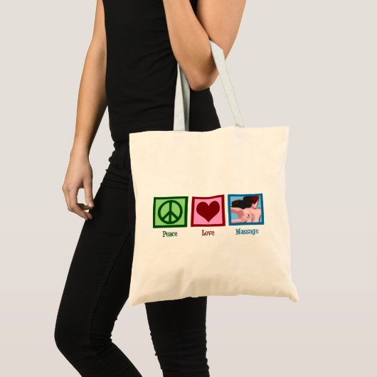 Tote Bag Massage Peace Love (Devant (produit))