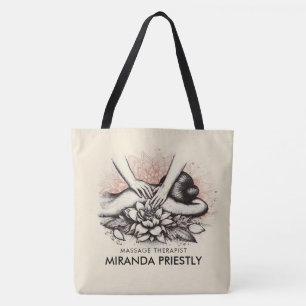 Tote Bag Massage Thérapie Guérison Mains Énergie Spa Bien-ê