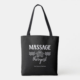 Tote Bag Massage Thérapiste Salon Clinique Lotus Mains