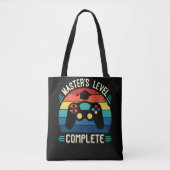 Tote Bag Master's Level Complete, Graduation GIft, Masters  (Devant)
