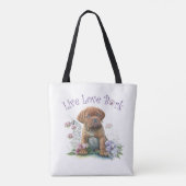 Tote Bag Mastiff Chien Maman Florale (Dos)