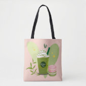 Tote Bag Matcha et Macarons (Devant)