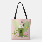 Tote Bag Matcha et Macarons (Dos)