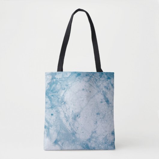 Tote Bag Matelas à fleurs bleu et blanc (Devant)