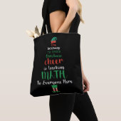 Tote Bag Math Enseignant Christmas Elf Cadeau design (De près)