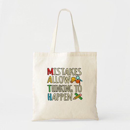 Tote Bag Math Erreurs des élèves Mathématiques Enseignant m (Devant)