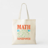 Tote Bag Math Est Superpower Enseignant Mathématiques Mathé (Dos)