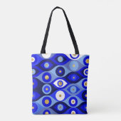 Tote Bag Mati Mataki grecque - Matiasma Evil Eye blues (Dos)