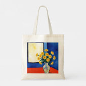 Tote Bag Matisse Style Yellow Flower Blue Orange Window ArT (Dos)